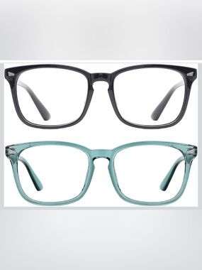 New Blue Light Blocking Glasses for Women Men UV Protection SeaGreen+Black